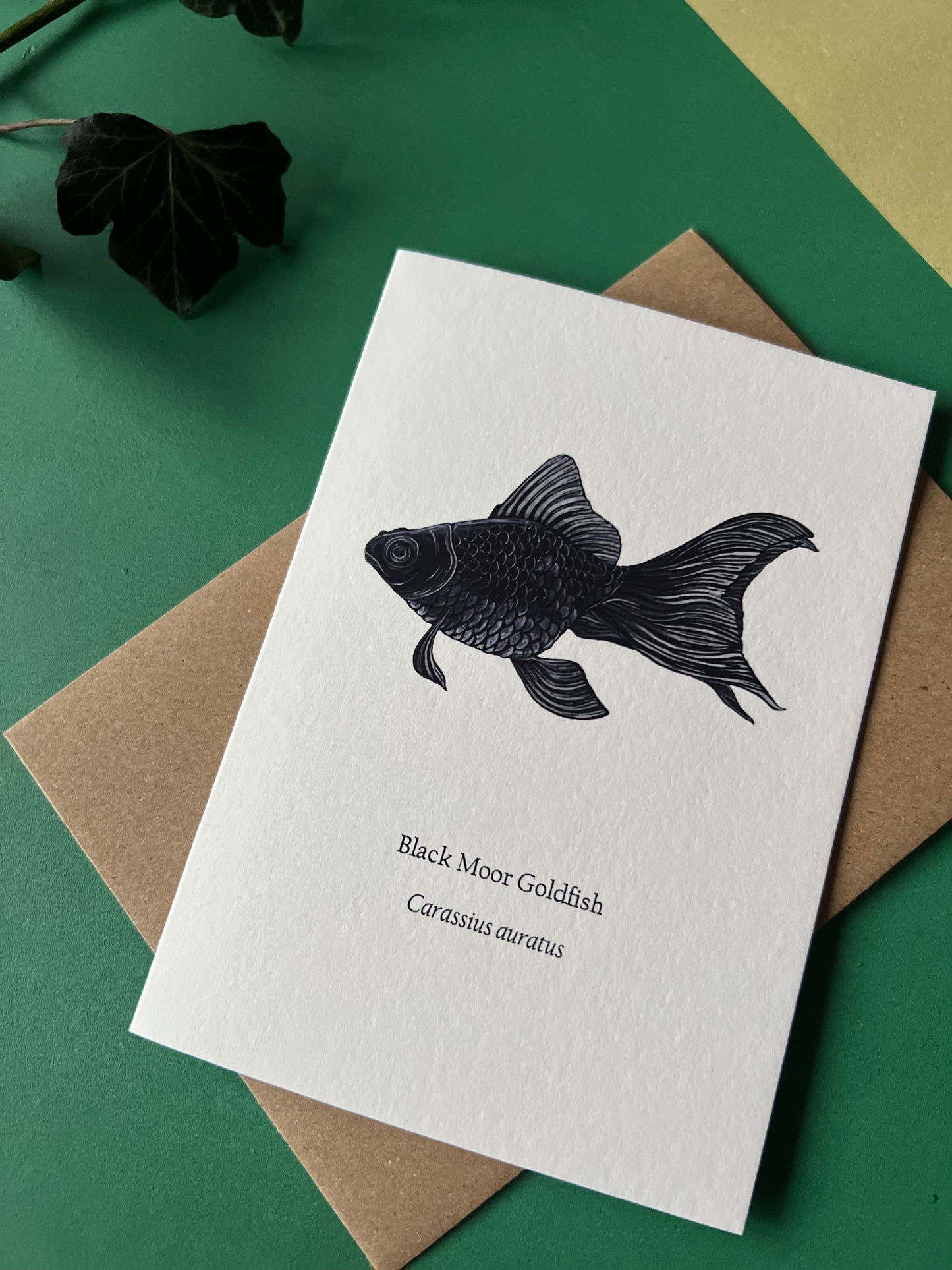 Black Moor Goldfish Card