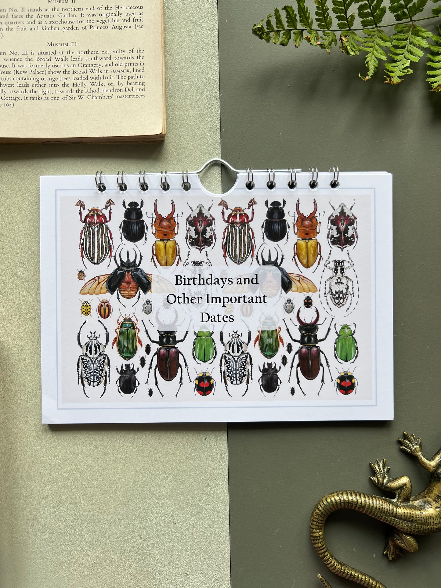 Beetle Birthday and Other Important Dates Calendar, Perpetual Calendar