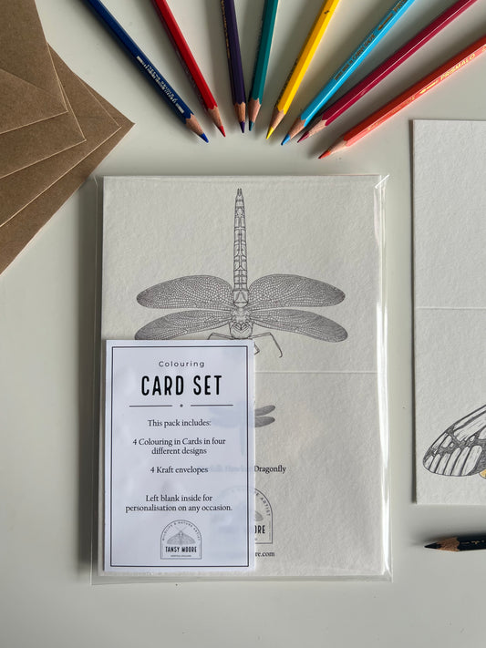 British Insects Colouring in Card Set