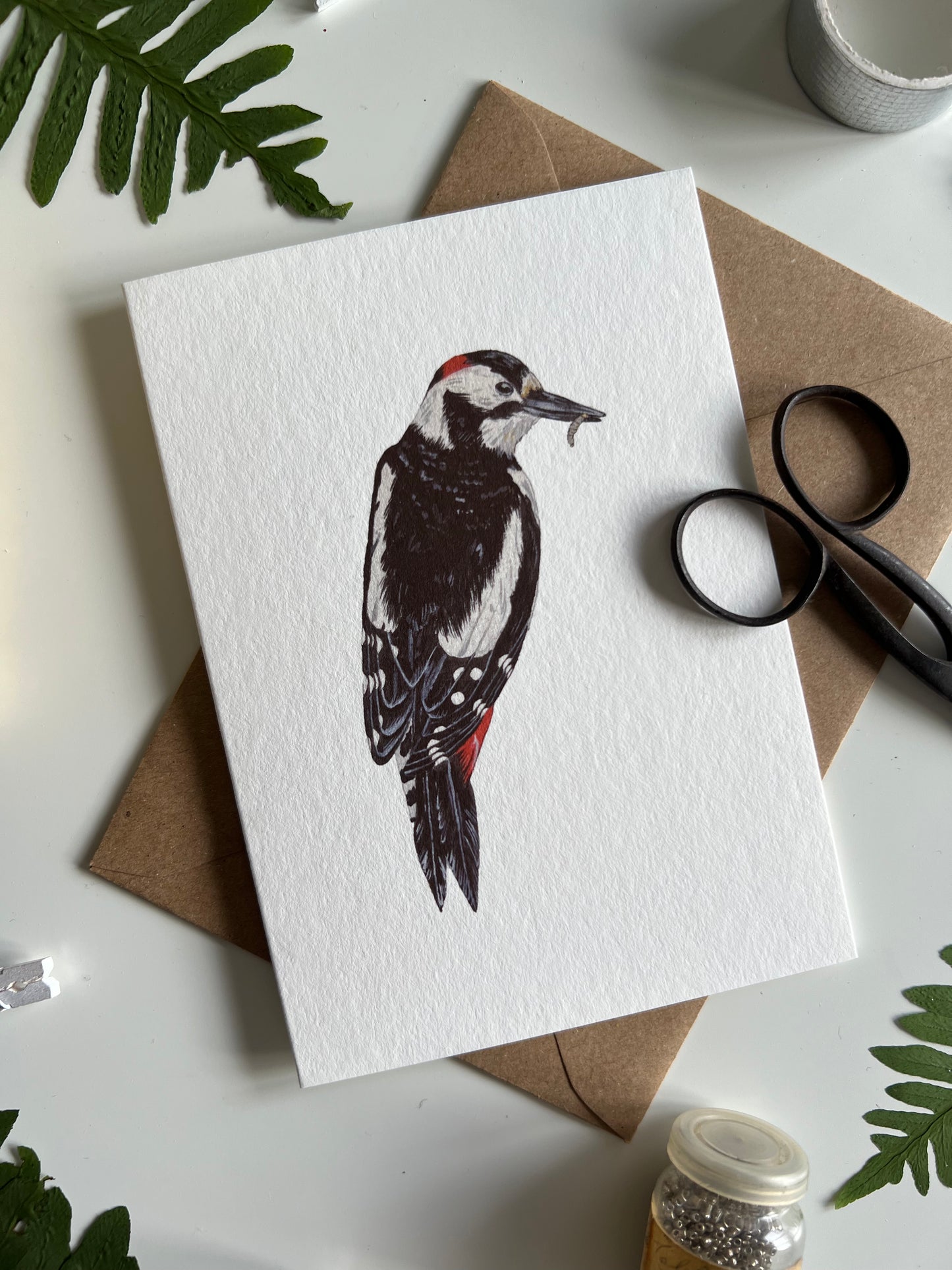 Great Spotted Woodpecker Card